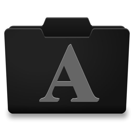 Black Grey Fonts Icon 512x512 png